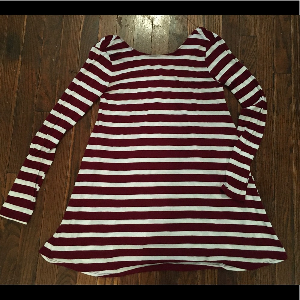 Red and white striped mini dress/tunic top.